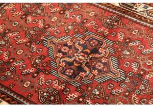 Tappeto Hamadan Stilizzato Rosso Blu Scuro 102x140 Cm