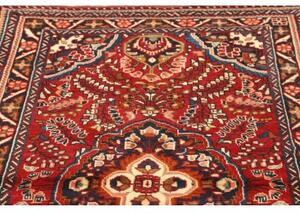 Tappeto Hamadan Stilizzato Rosso Mattone Blu Scuro 107x165 Cm