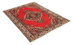 Tappeto Hamadan Stilizzato Rosso Blu Scuro 111x143 Cm