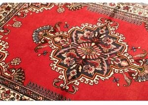 Tappeto Hamadan Stilizzato Rosso Blu Scuro 111x143 Cm
