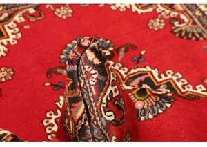 Tappeto Hamadan Stilizzato Rosso Blu Scuro 111x143 Cm