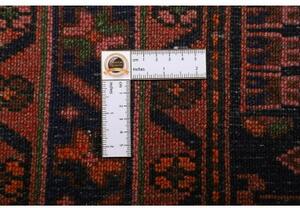 Tappeto Hamadan Geometrico Marrone Scuro Rosso Mattone 143x200 Cm