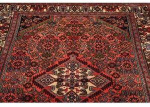 Tappeto Hamadan Stilizzato Rosso Corallo Blu Notte 130x190 Cm
