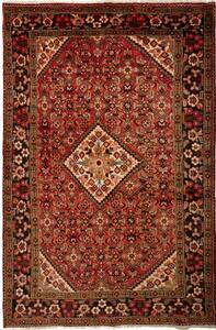 Tappeto Hamadan Stilizzato Rosso Nero 150x228 Cm