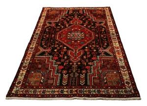Tappeto Hamadan Stilizzato Rosso Nero 120x193 Cm