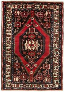 Tappeto Hamadan Stilizzato Rosso Nero 138x203 Cm