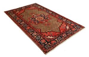 Tappeto Hamadan Stilizzato Marrone Blu Scuro 132x228 Cm