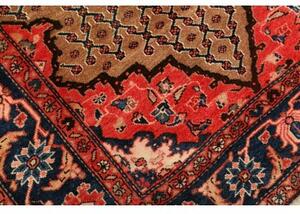Tappeto Hamadan Stilizzato Marrone Blu Scuro 132x228 Cm