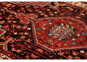 Tappeto Hamadan Stilizzato Rosso Nero 120x193 Cm