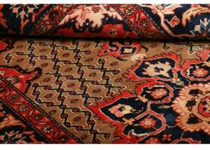 Tappeto Hamadan Stilizzato Marrone Blu Scuro 132x228 Cm