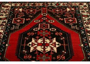 Tappeto Hamadan Stilizzato Rosso Nero 138x203 Cm
