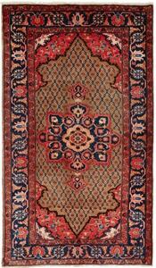 Tappeto Hamadan Stilizzato Marrone Blu Scuro 132x228 Cm