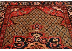 Tappeto Hamadan Stilizzato Marrone Blu Scuro 132x228 Cm