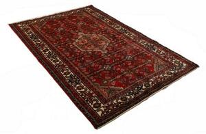 Tappeto Hamadan Stilizzato Rosso Blu Scuro 136x207 Cm