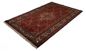 Tappeto Hamadan Stilizzato Rosso Blu Scuro 136x207 Cm