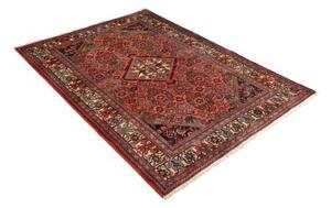 Tappeto Hamadan Stilizzato Rosso Corallo Blu Notte 130x190 Cm