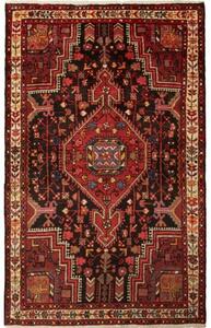 Tappeto Hamadan Stilizzato Rosso Nero 120x193 Cm