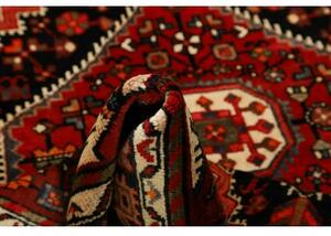 Tappeto Hamadan Stilizzato Rosso Scuro Nero 140x220 Cm