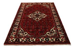 Tappeto Hamadan Stilizzato Rosso Avorio 146x198 Cm