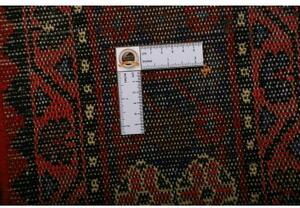 Tappeto Hamadan Stilizzato Rosso Scuro Nero 134x212 Cm