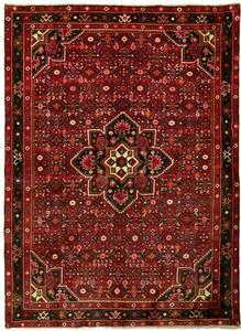 Tappeto Hamadan Stilizzato Rosso Nero 150x208 Cm