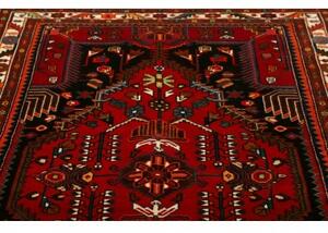 Tappeto Hamadan Stilizzato Rosso Nero 137x210 Cm