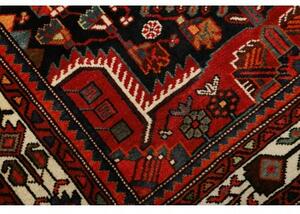 Tappeto Hamadan Stilizzato Rosso Scuro Nero 134x212 Cm
