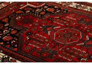 Tappeto Hamadan Stilizzato Rosso Scuro Nero 134x212 Cm