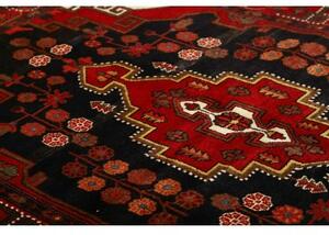 Tappeto Hamadan Stilizzato Rosso Nero 141x224 Cm