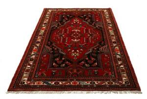 Tappeto Hamadan Stilizzato Rosso Nero 137x210 Cm