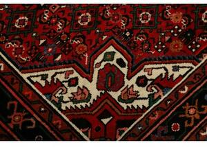 Tappeto Hamadan Stilizzato Rosso Nero 161x218 Cm