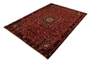 Tappeto Hamadan Stilizzato Rosso Nero 150x208 Cm