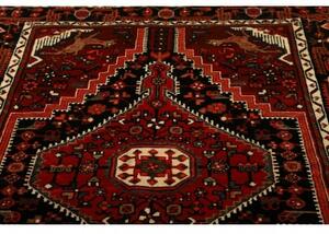 Tappeto Hamadan Stilizzato Rosso Scuro Nero 140x220 Cm