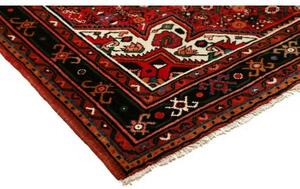 Tappeto Hamadan Stilizzato Rosso Nero 161x218 Cm