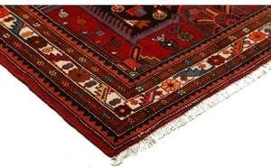 Tappeto Hamadan Stilizzato Rosso Nero 137x210 Cm