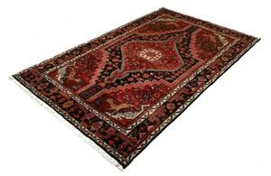 Tappeto Hamadan Stilizzato Rosso Scuro Nero 140x220 Cm