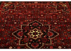 Tappeto Hamadan Stilizzato Rosso Nero 150x208 Cm