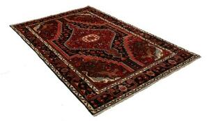 Tappeto Hamadan Stilizzato Rosso Scuro Nero 140x220 Cm