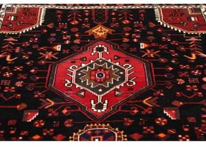 Tappeto Hamadan Stilizzato Nero Rosso 136x227 Cm