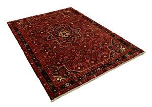 Tappeto Hamadan Stilizzato Rosso Nero 150x208 Cm