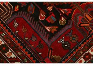 Tappeto Hamadan Stilizzato Rosso Nero 137x210 Cm