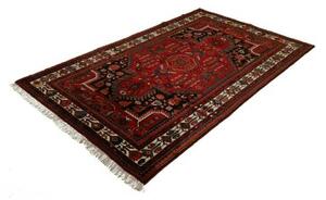 Tappeto Hamadan Stilizzato Rosso Scuro Nero 134x212 Cm
