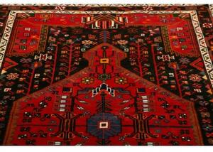 Tappeto Hamadan Stilizzato Rosso Marrone Scuro 137x225 Cm