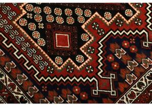 Tappeto Hamadan Stilizzato Rosso Mattone Blu Scuro 132x180 Cm