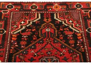 Tappeto Hamadan Stilizzato Rosso Nero 89x127 Cm