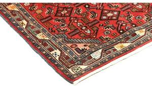 Tappeto Hamadan Stilizzato Rosso Mattone Blu Petrolio 80x130 Cm