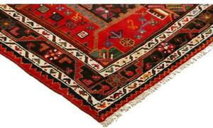 Tappeto Hamadan Stilizzato Rosso Marrone Scuro 137x225 Cm