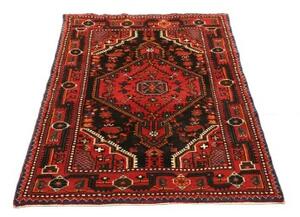 Tappeto Hamadan Stilizzato Rosso Nero 89x127 Cm