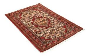 Tappeto Hamadan Stilizzato Rosso Avorio 83x123 Cm