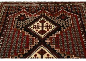 Tappeto Hamadan Stilizzato Rosso Mattone Blu Scuro 132x180 Cm